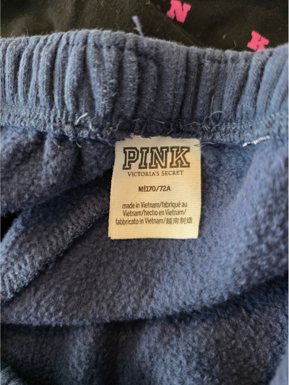 Victorias Secret Pink BLING Sequined Floral Sweater SET Hoodie Sweats MED L - Picture 5 of 5
